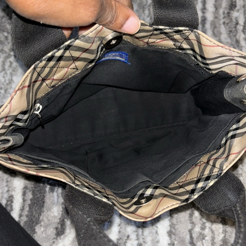 Burberry Blue Label Denim Tote.  Black denim! - Picture 7 of 8